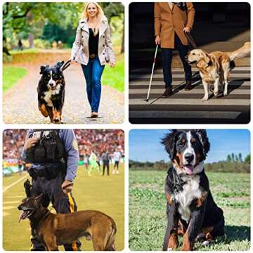 Leather Short Dog Lead, Strong Traffic Pet Lead with 360º Heavy Duty Metal Hook, Short Dog Leash fo...