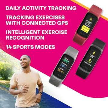 OCTANDRA Active 2 VeryFit Fitness Tracker Heart Rate SpO2 Blood Oxygen Saturation Sleep Monitor Step Counter Pedometer IP68 Waterproof Activity Running Smart Watches for Men Women (ID155) (Black)