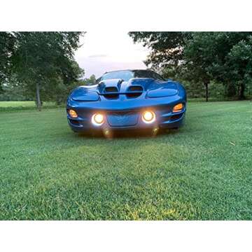 Angel Eye Fog Lamps Driving Lights Kit for 1998 1999 2000 2001 2002 Pontiac Firebird Trans Am