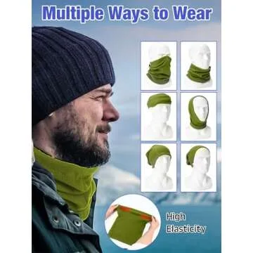 Suhine 24 Pcs Winter Neck Warmers for Men and Women