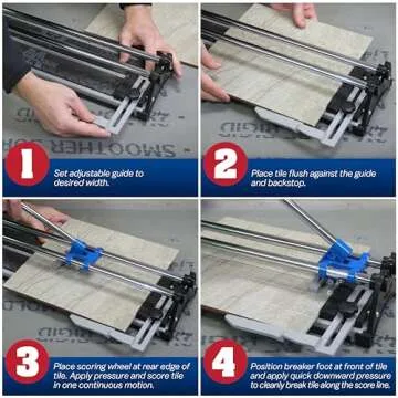 MARSHALLTOWN 17” Tile Cutter, Cuts Ceramic, Porcelain, Mosaic Tile, DIY, TC17