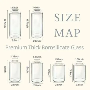 Elegant ZENS Bud Vases Set of 6 for Weddings and Home Decor