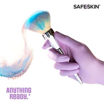 SAFESKIN Nitrile Disposable Gloves Pack of 200, Light Duty, Small Size, Powder Free - Food Handling, First Aid, Hair Coloring