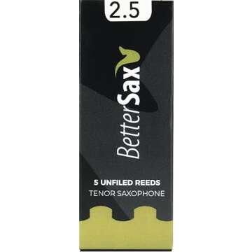 BetterSax Tenor Saxophone Reeds - Eco-Friendly, Consistent Quality for Jazz and Practice
