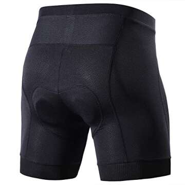 Souke Sports Men's Cycling Underwear Shorts 4D Padded Bike Bicycle MTB Liner Shorts with Anti-Slip L...