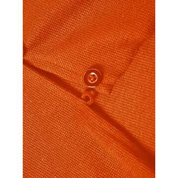 Remidoo Women's Sexy Asymmetrical Hem Button Down Front Rib Knit Cut Out Crop Tank Top Orange Large