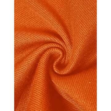 Remidoo Women's Sexy Asymmetrical Hem Button Down Front Rib Knit Cut Out Crop Tank Top Orange Large