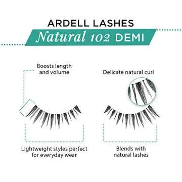 Ardell Natural Lashes Demi 102 - Lightweight & Reusable