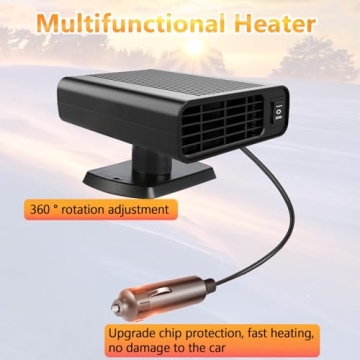 150W Portable Car Heater for Quick Winter Warmth and Defrosting