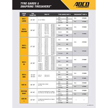 ADCO Tyre Gard Wheel Cover for 40"-42" Bus Tires