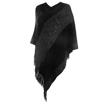 Elegant Knitted Shawl Poncho for Women and Moms