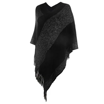 Elegant Knitted Shawl Poncho for Women and Moms