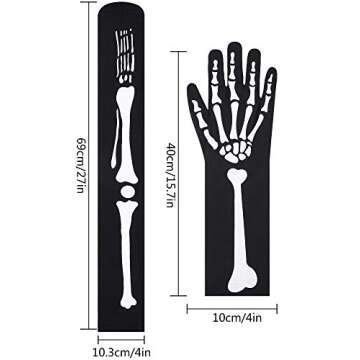 Halloween Skeleton Gloves & Stockings Set for All Ages