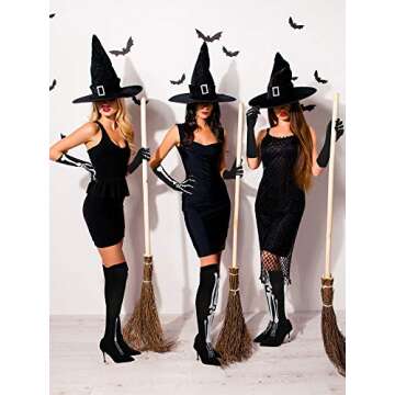 Halloween Skeleton Gloves & Stockings Set for All Ages