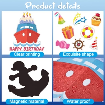 27 Pcs Vibrant Cruise Door Magnets Birthday Party Decor