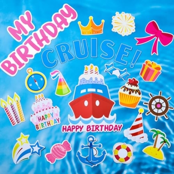 27 Pcs Vibrant Cruise Door Magnets Birthday Party Decor
