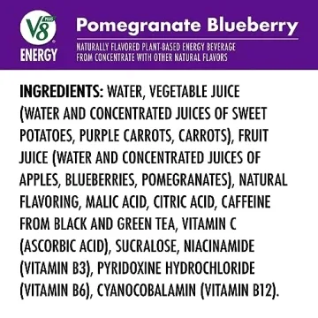 V8 +Energy Pomegranate Blueberry Juice Energy Drink 12 Pack