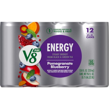 V8 +Energy Pomegranate Blueberry Juice Energy Drink 12 Pack