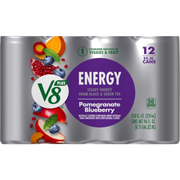 V8 +Energy Pomegranate Blueberry Juice Energy Drink 12 Pack
