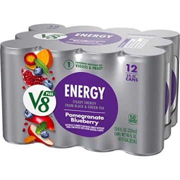 V8 +Energy Pomegranate Blueberry Juice Energy Drink 12 Pack