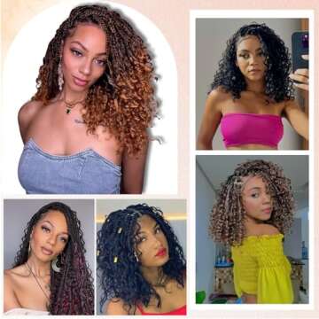 8 Packs Goddess Box Braids Crochet Hair-18 Inch Crochet Box Braids Pre-Looped Bohomian Crochet Braid...