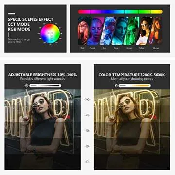 Neewer 19-inch RGB LED Ring Light with Stand, 60W Dimmable Bi-Color 3200K-5600K CRI 95+ with Special Scenes Effect for Selfie Makeup Salon Twitch Blogging YouTube Video Shooting and Live Streaming etc