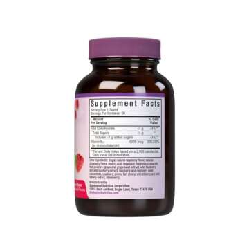 BlueBonnet Nutrition Earth Sweet Vitamin B12 5000 mcg Chewable Tablets - Raspberry Flavor, Vegan, Ko...