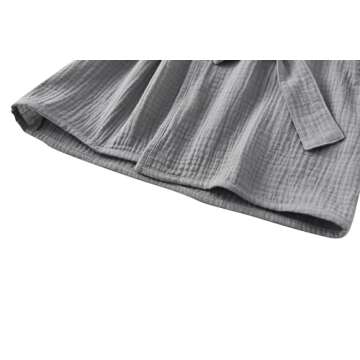 TADO MUSLIN Toddler Bathrobe, Cover-Up for Kids Soft and Breathable Organic Cotton Bathrobe for Baby, Boy& Girl Hooded Towel, 2-4T, Grey Robes