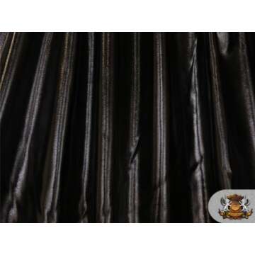 Spandex Metallic Black Fabric - Flexible and Elegant