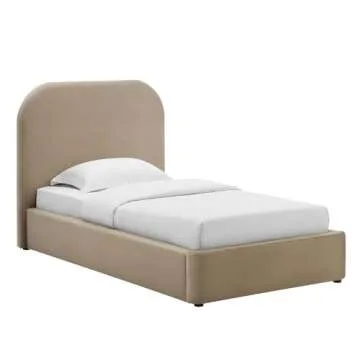 Modway Keynote Twin Bed Frame with Velvet Upholstery