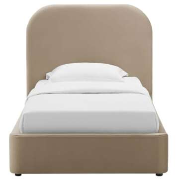 Modway Keynote Twin Bed Frame with Velvet Upholstery
