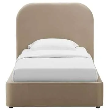 Modway Keynote Twin Bed Frame with Velvet Upholstery