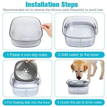 UPSKY 70oz Dog Water Bowl Spill Proof Slow Feeder