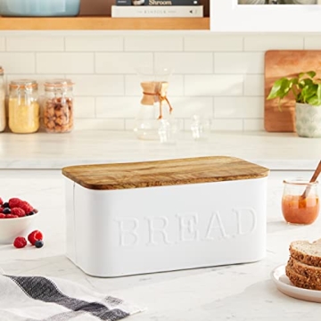 Stylish Mud Pie Circa Bread Box for Kitchen Organization
