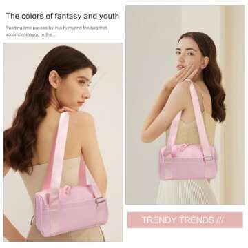 Mini Gym Bag for Women Girls Small Gym Tote Bag with Wet Compartment Waterproof Travel Duffle Bag Cute Workout Sport Bag (Pink)