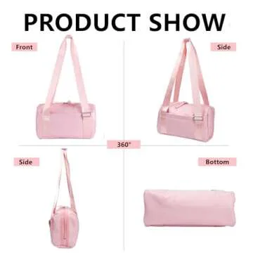 Mini Gym Bag for Women Girls Small Gym Tote Bag with Wet Compartment Waterproof Travel Duffle Bag Cute Workout Sport Bag (Pink)