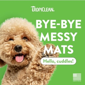 TropiClean Pet Detangler Spray for Soft, Tangle-Free Fur