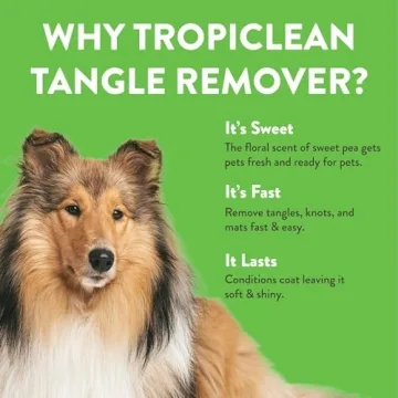 TropiClean Pet Detangler Spray for Soft, Tangle-Free Fur