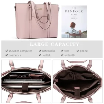 BROMEN Stylish Women Briefcase for 15.6 inch Laptops