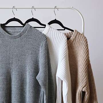 Utopia Home Premium Velvet Hangers 30 Pack - Non-Slip Clothes Hanger with Tie Bar - Black Hangers with 360 Degree Rotatable Hook - Heavy Duty Coat Hanger