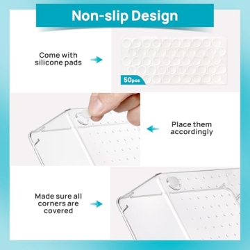 Vtopmart 10 Pcs Clear Makeup Drawer Organizer Set