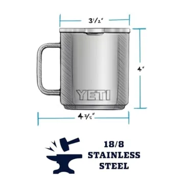 YETI 10 oz Rambler Mug with MagSlider Lid in Key Lime
