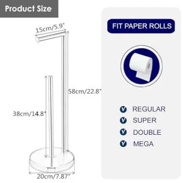 Elegant Free Standing Toilet Paper Holder in Brushed Gold