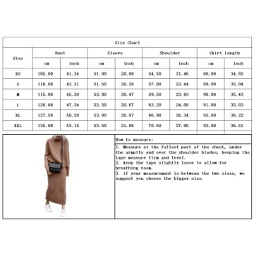 chouyatou Women's Turtleneck 2 Piece Outfits Ribbed Knit Sweater Midi Pencil Skirt Set (Medium, Blue)