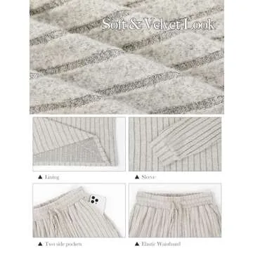 Blooming Jelly Womens Lounge Set Cute Long Sleeve Pajama Sets Casual 2 Piece Pj Outfit Fall Sleepwear Pockets(XL,Apricot)