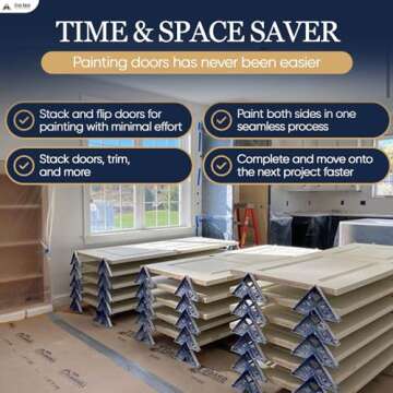 Stak Rack | 6 in 1 Painter's Accessory Tool | Stacking Design | Paint Interior or Exterior Doors, Trim & Kitchen Cabinet Doors| for Contractors & Homeowners (12)