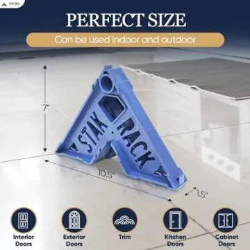 Stak Rack | 6 in 1 Painter's Accessory Tool | Stacking Design | Paint Interior or Exterior Doors, Trim & Kitchen Cabinet Doors| for Contractors & Homeowners (12)