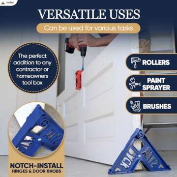 Stak Rack | 6 in 1 Painter's Accessory Tool | Stacking Design | Paint Interior or Exterior Doors, Trim & Kitchen Cabinet Doors| for Contractors & Homeowners (12)