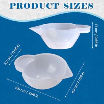 NUOMI 6 Pieces Silicone Mixing Bowls Jewelry Making Dispensing Cup Mini Measuring Cup Mold Dispenser...