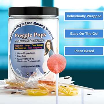 Preggie Pops - Morning Sickness Relief Candies for Pregnancy. Assorted Preggie Pops Soothing Relief ...